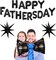 19Pcs Father’s Day Balloon Set – Black Foil Balloons with Bow, Star & Tie Decorations